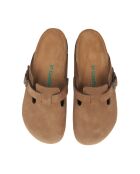 Sabots en cuir Capri sand / nubuck