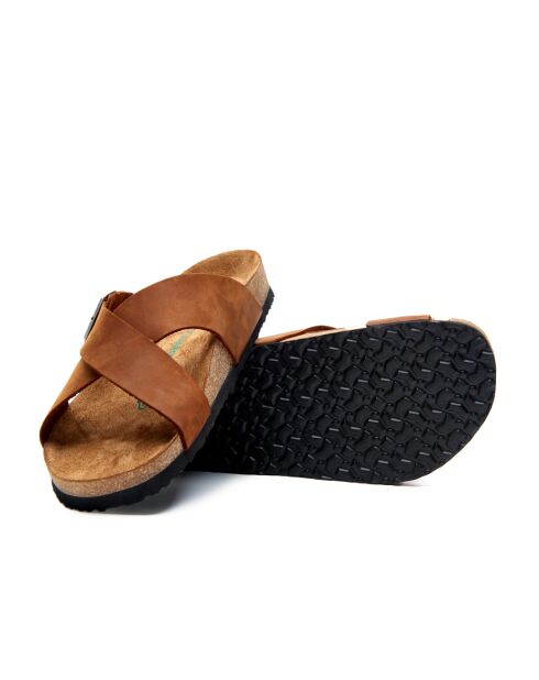 Sandales en cuir Cross brown/crazy