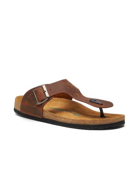 Sandales en cuir Maui brun