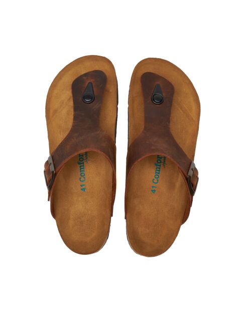 Sandales en cuir Maui brun