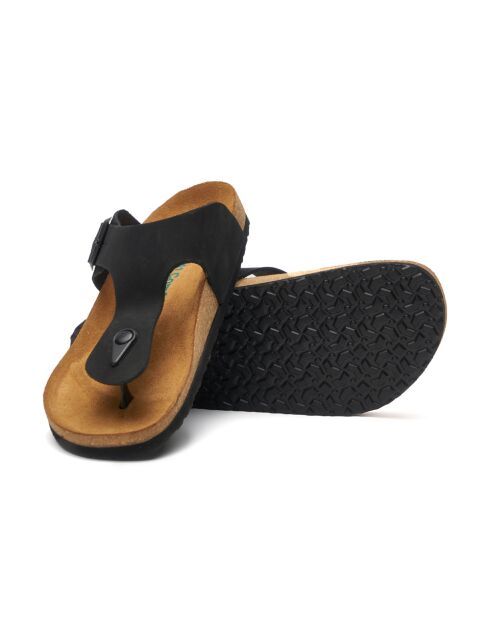 Sandales en cuir Maui noires
