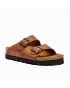 Sandales en cuir Troy brown/crazy
