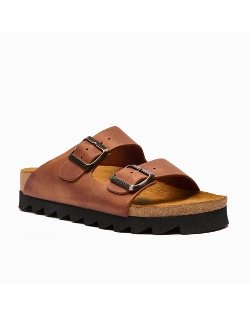 Sandales en cuir Troy brown/crazy