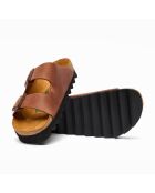 Sandales en cuir Troy brown/crazy