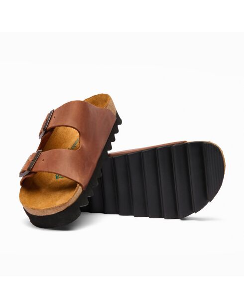 Sandales en cuir Troy brown/crazy