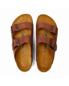 Sandales en cuir Troy brown/crazy