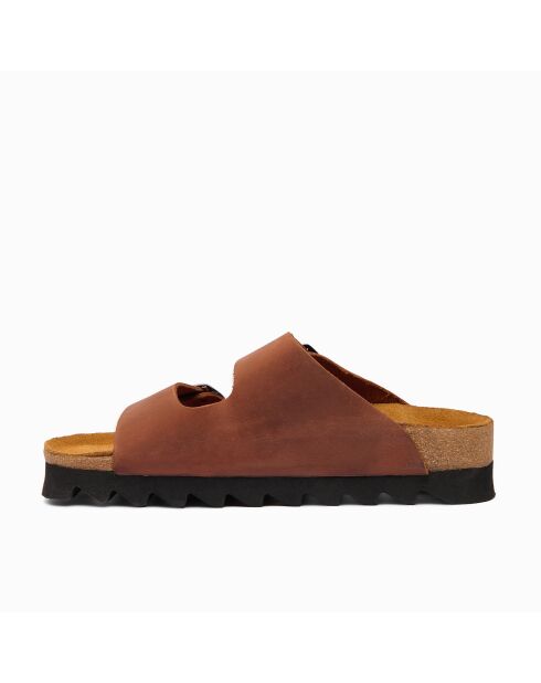 Sandales en cuir Troy brown/crazy