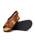 Sandales en cuir Fayette brun