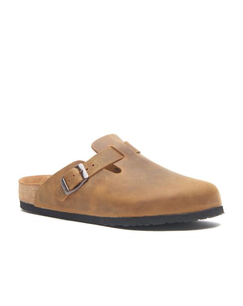 Sabots en cuir Capri tan/crazy