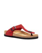 Sandales en cuir Aliz rouges