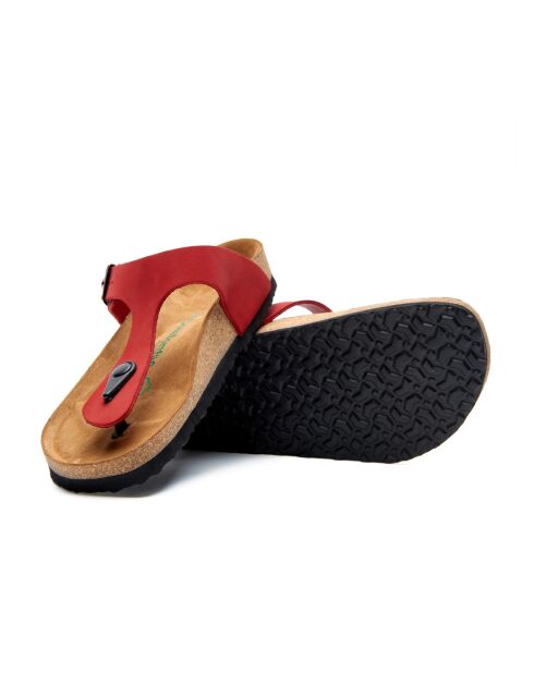 Sandales en cuir Aliz rouges