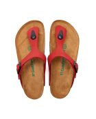 Sandales en cuir Aliz rouges