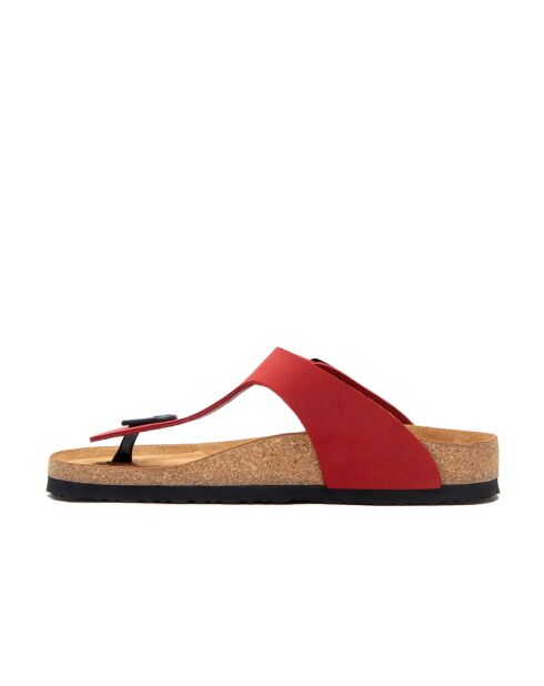Sandales en cuir Aliz rouges