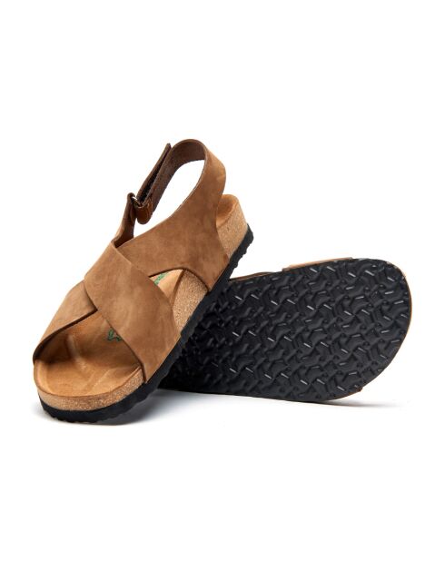 Sandales en cuir Fayette sablees
