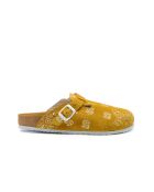 Sabots en cuir Folk Capri jaunes