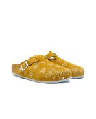Sabots en cuir Folk Capri jaunes