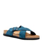 Sandales en cuir Cross navy / nubuck