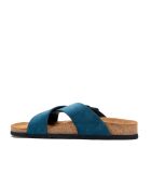 Sandales en cuir Cross navy / nubuck