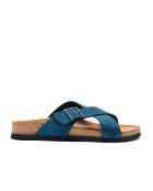 Sandales en cuir Cross navy / nubuck