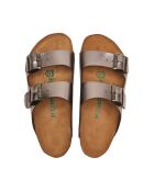 Sandales en cuir Bali platine