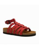 Sandales en cuir Ares rouges