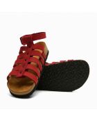 Sandales en cuir Ares rouges