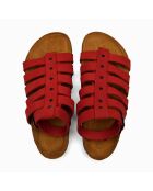 Sandales en cuir Ares rouges
