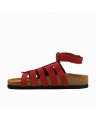 Sandales en cuir Ares rouges