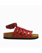 Sandales en cuir Ares rouges
