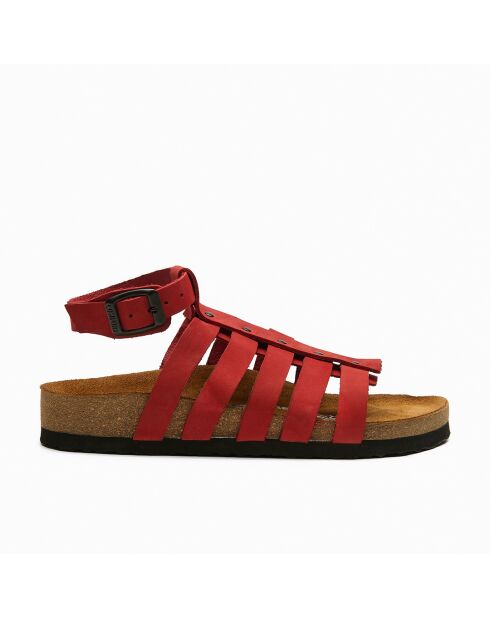 Sandales en cuir Ares rouges