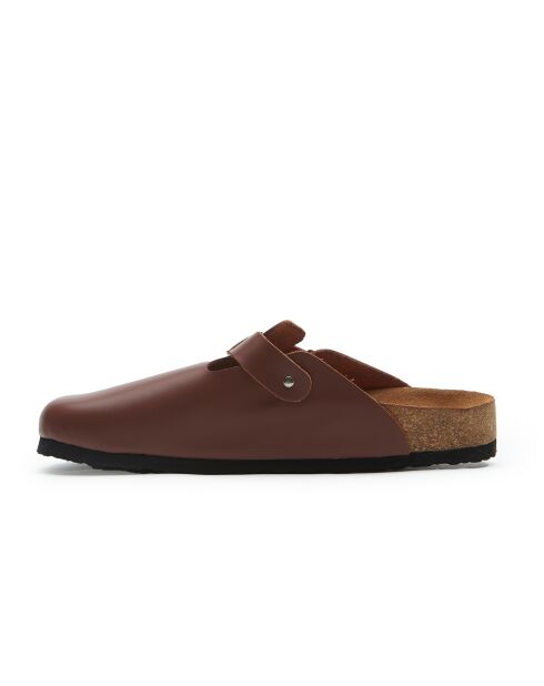 Sabots en cuir Capri tanné