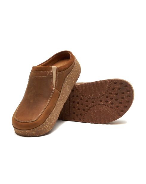 Sabots en cuir Stark brown/crazy