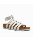 Sandales en cuir Ares blanches