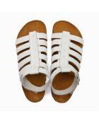 Sandales en cuir Ares blanches