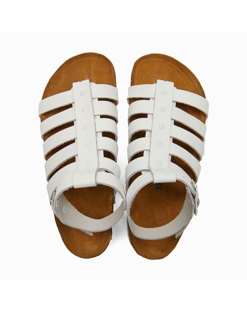 Sandales en cuir Ares blanches
