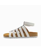 Sandales en cuir Ares blanches