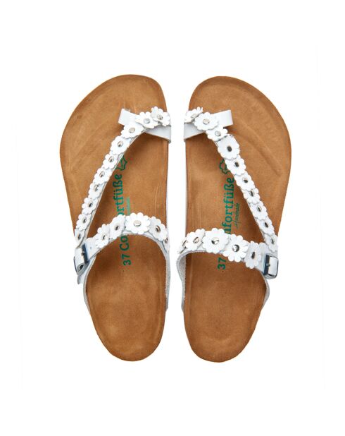 Sandales en cuir Ilva blanches