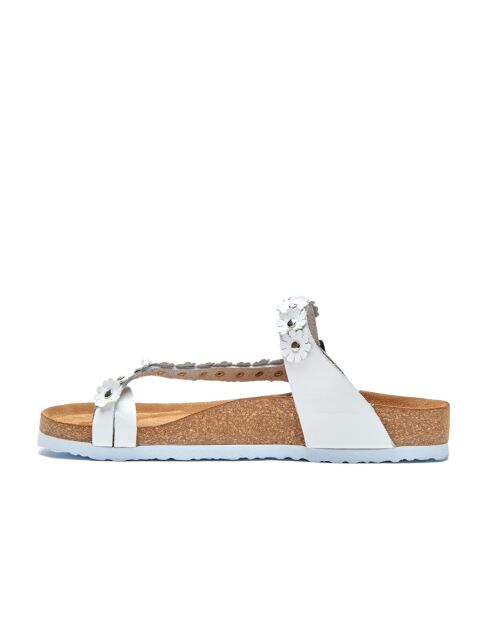 Sandales en cuir Ilva blanches