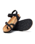 Sandales en cuir Gabriella noires