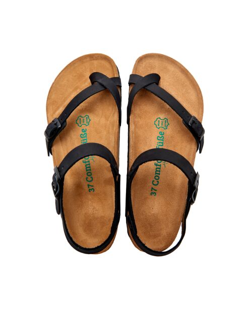 Sandales en cuir Gabriella noires