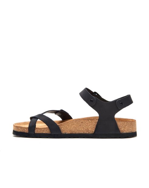 Sandales en cuir Gabriella noires