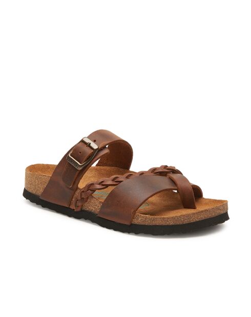 Sandales en cuir Campell brun