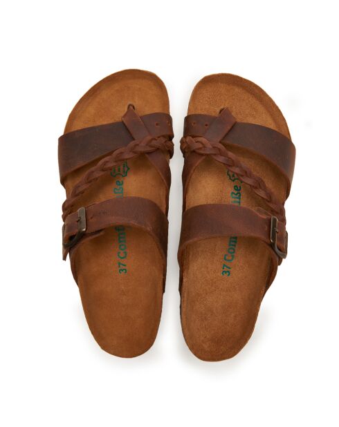 Sandales en cuir Campell brun