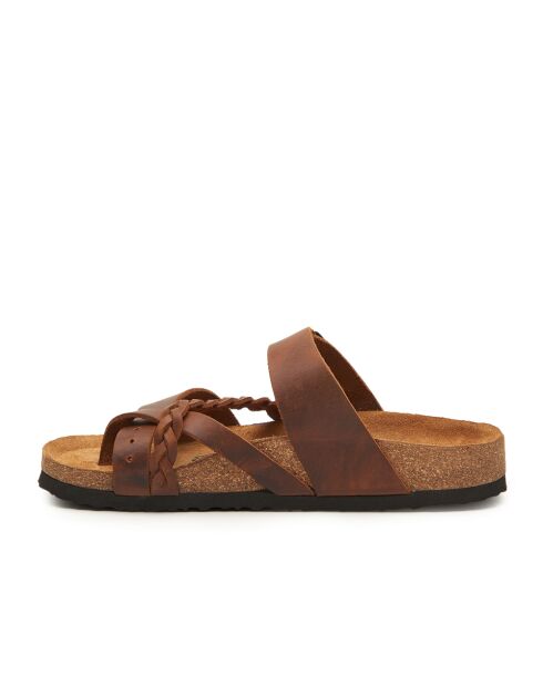 Sandales en cuir Campell brun