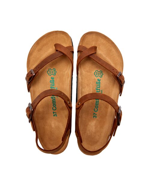 Sandales en cuir Gabriella brun