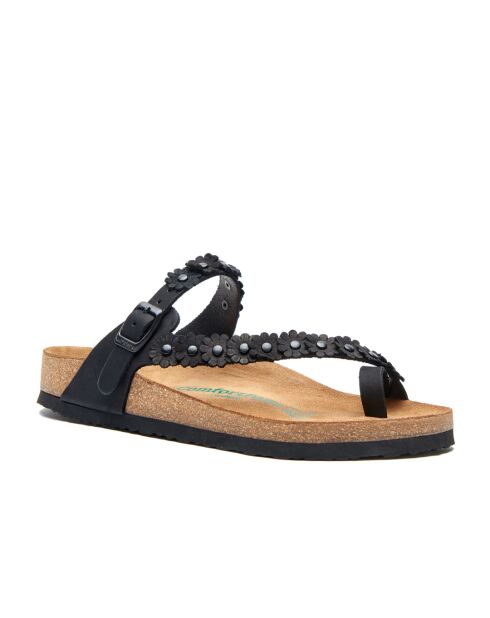 Sandales en cuir Ilva noir