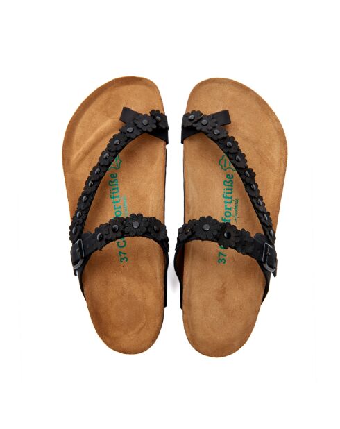 Sandales en cuir Ilva noir