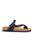 Sandales en cuir Ilva noir