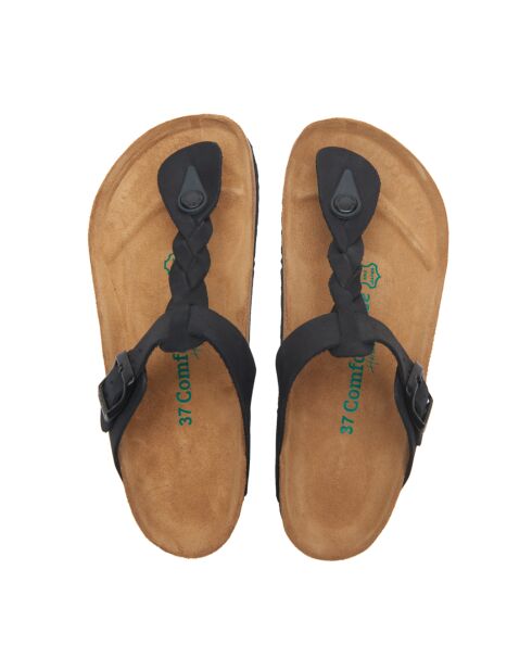Sandales en cuir Guidan noires