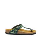 Sandales en cuir Aliz-PR bleu marine/vert